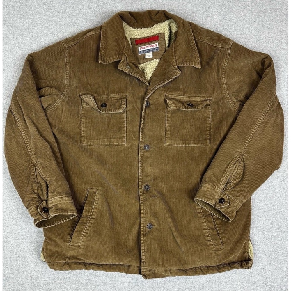 VTG Y2K Old Navy Painters Coat
Mens Large Brown Corduroy
Sherpa Lined - Picture 2 of 9